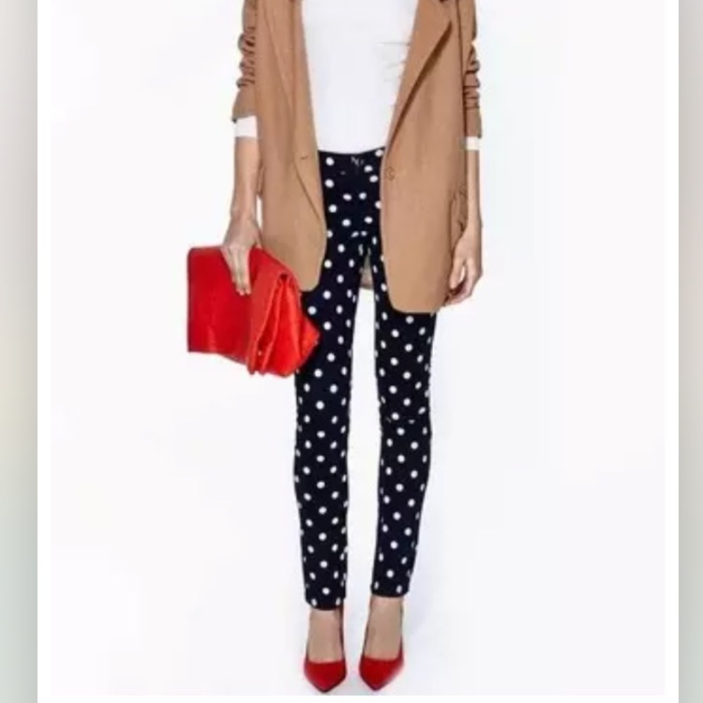 Ci Sono morning noon & night from ModCloth Black & White Polka Dot Skinny Pants